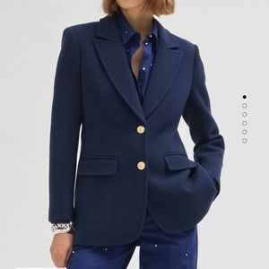 J Crew blazer-jacket in Italian double cloth wool blend.